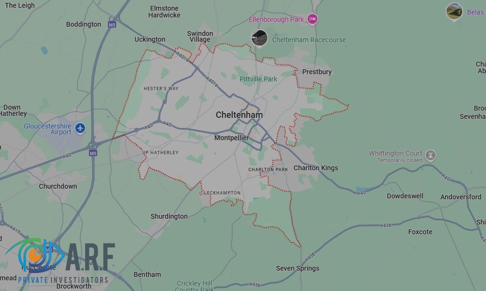 Our Private Detectives operate across Cheltenham and the surrounding areas Our Private Detectives operate across Cheltenham and the surrounding areas