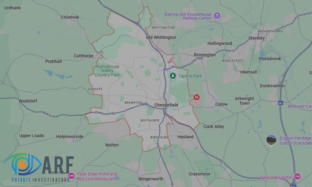 Our Private Detectives operate across Chesterfield and the surrounding areas