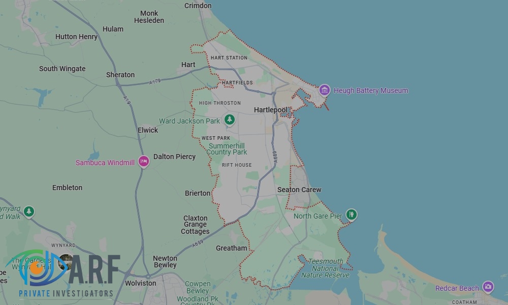 Our Private Detectives operate across Hartlepool and the surrounding areas Our Private Detectives operate across Hartlepool and the surrounding areas