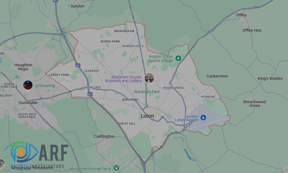 Our Private Detectives operate across Luton and the surrounding areas Our Private Detectives operate across Luton and the surrounding areas