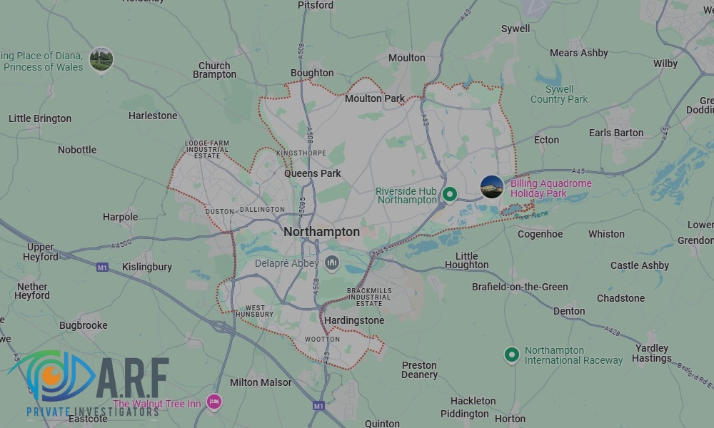 Our Private Detectives operate across Northampton and the surrounding areas Our Private Detectives operate across Northampton and the surrounding areas