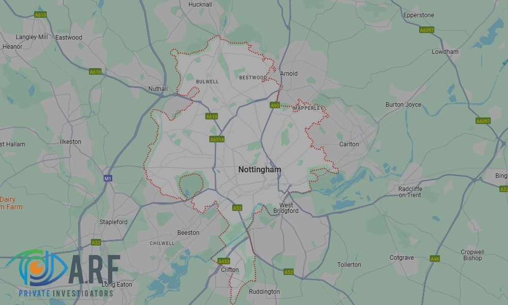 Our Private Detectives operate across Nottingham and the surrounding areas