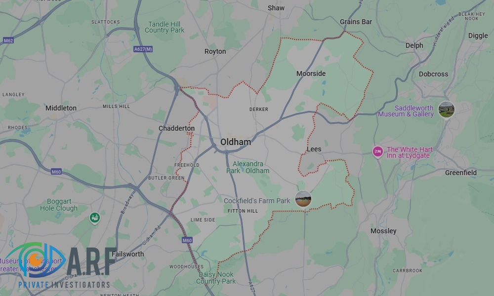 Our Private Detectives operate across Oldham and the surrounding areas