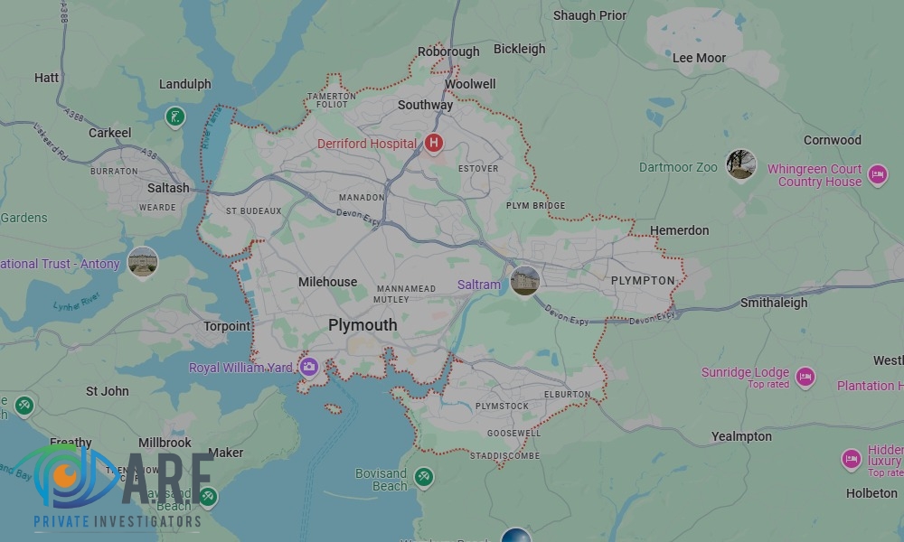 Our Private Detectives operate across Plymouth and the surrounding areas Our Private Detectives operate across Plymouth and the surrounding areas
