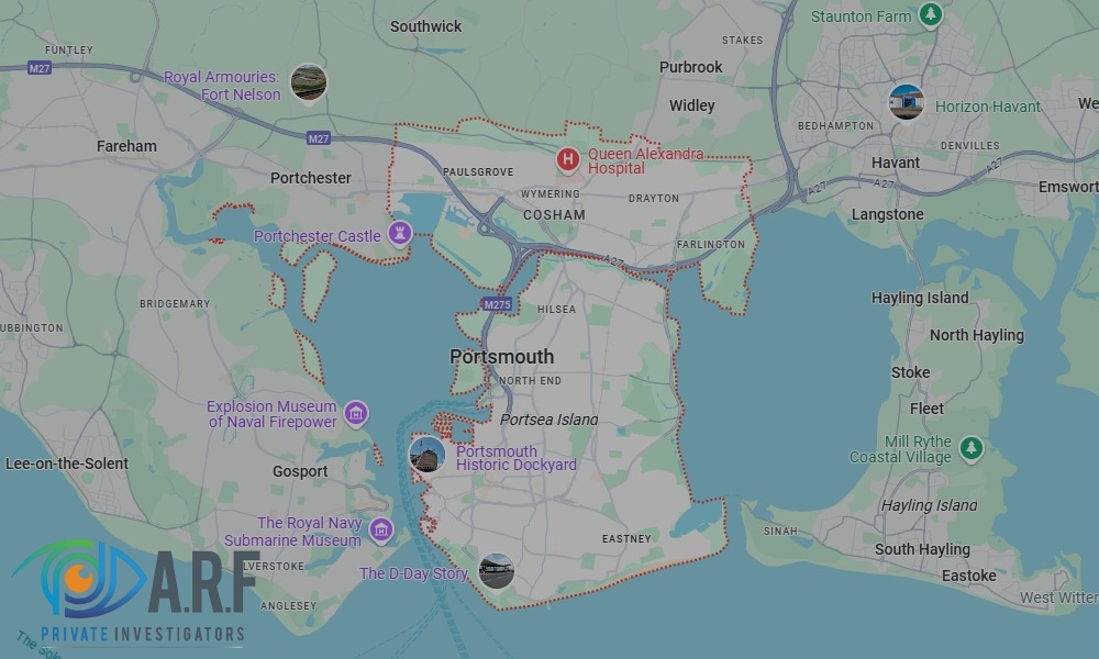 Our Private Detectives operate across Portsmouth and the surrounding areas Our Private Detectives operate across Portsmouth and the surrounding areas