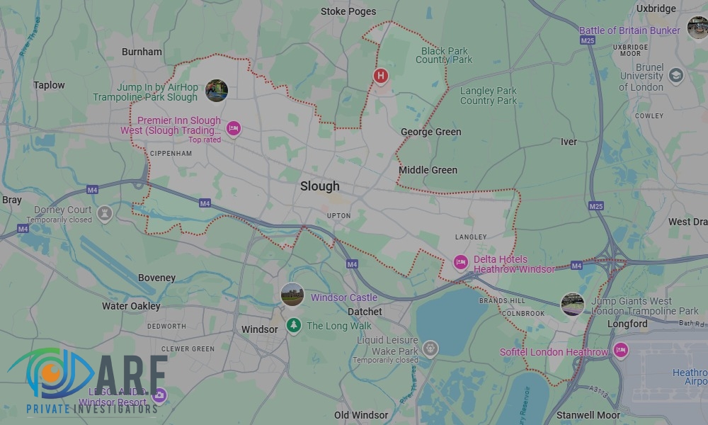 Our Private Detectives operate across Slough and the surrounding areas Our Private Detectives operate across Slough and the surrounding areas