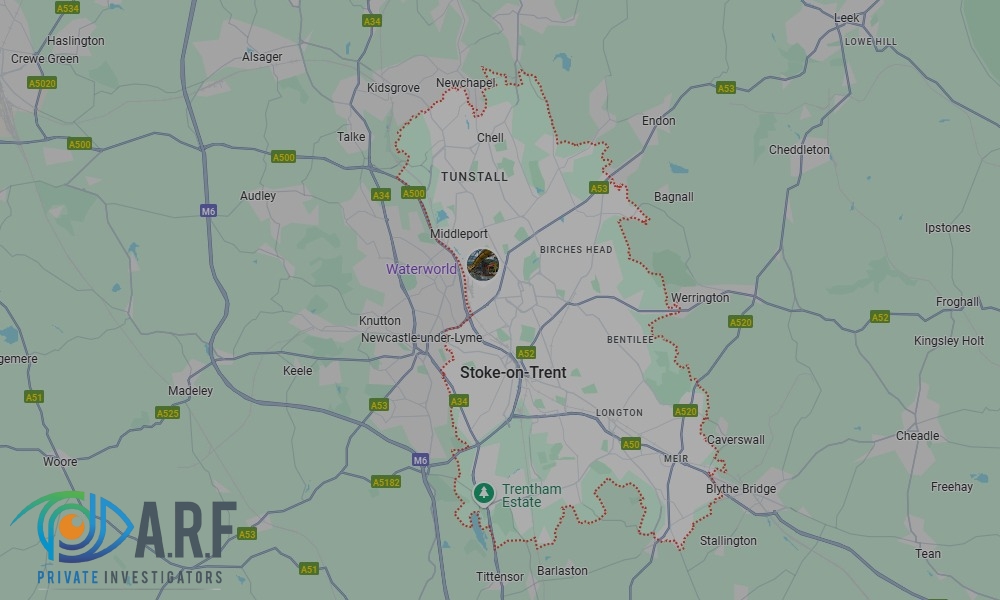 Our Private Detectives operate across Stoke and the surrounding areas