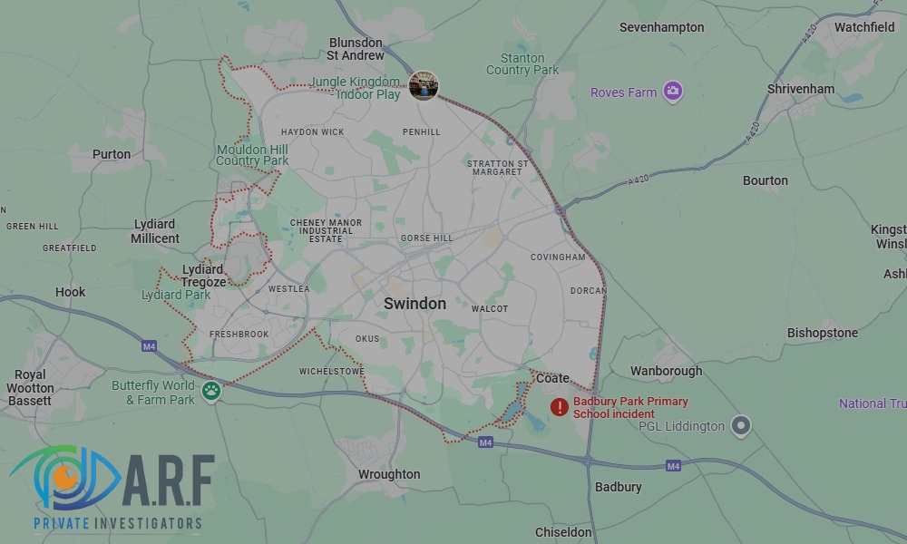 Our Private Detectives operate across Swindon and the surrounding areas