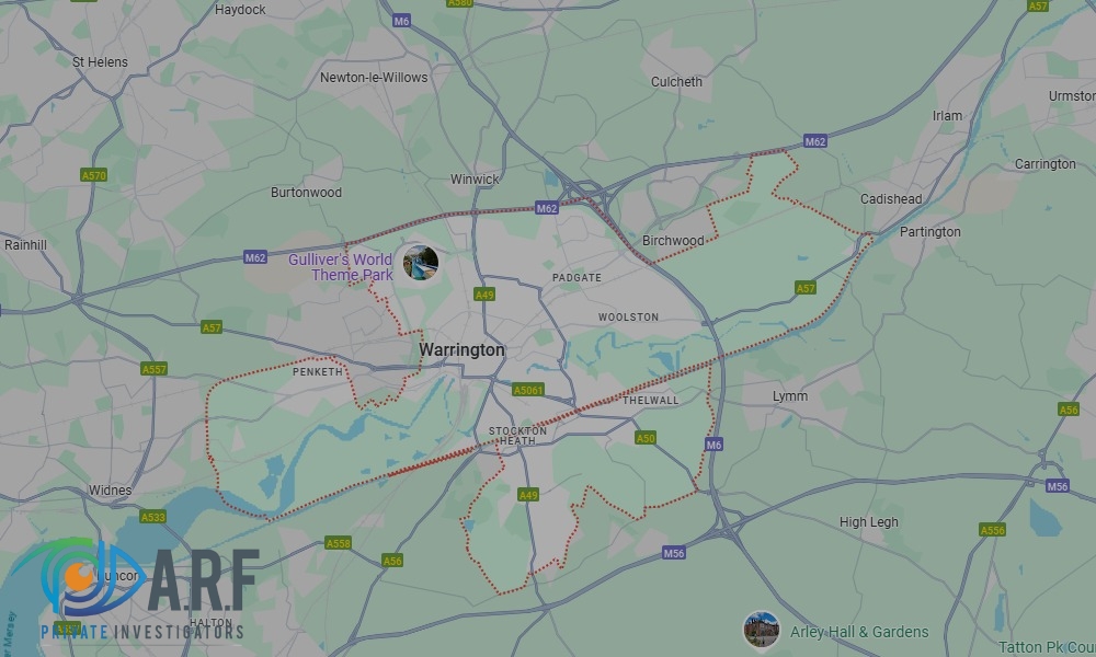 Our Private Detectives operate across Warrington and the surrounding areas