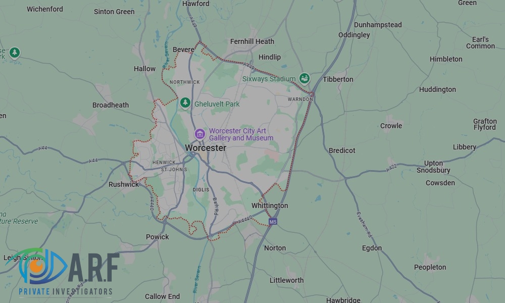 Our Private Detectives operate across Worcester and the surrounding areas