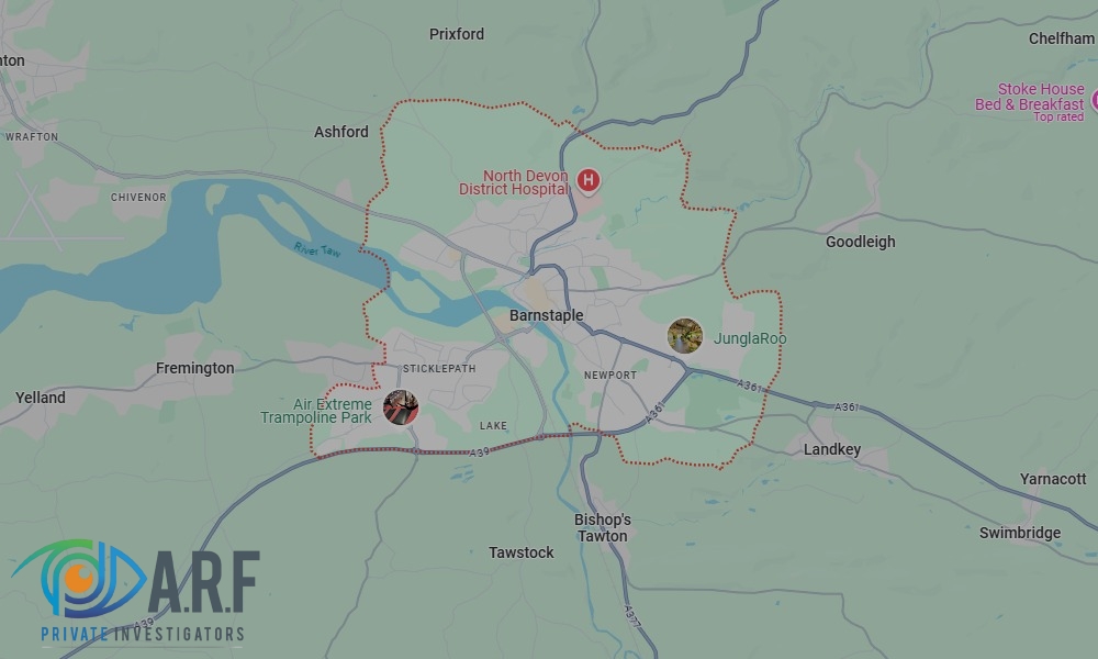Our Private Detectives operate across Barnstaple and the surrounding areas Our Private Detectives operate across Barnstaple and the surrounding areas