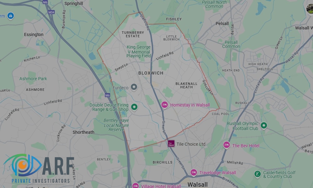 Our Private Detectives operate across Bloxwich and the surrounding areas