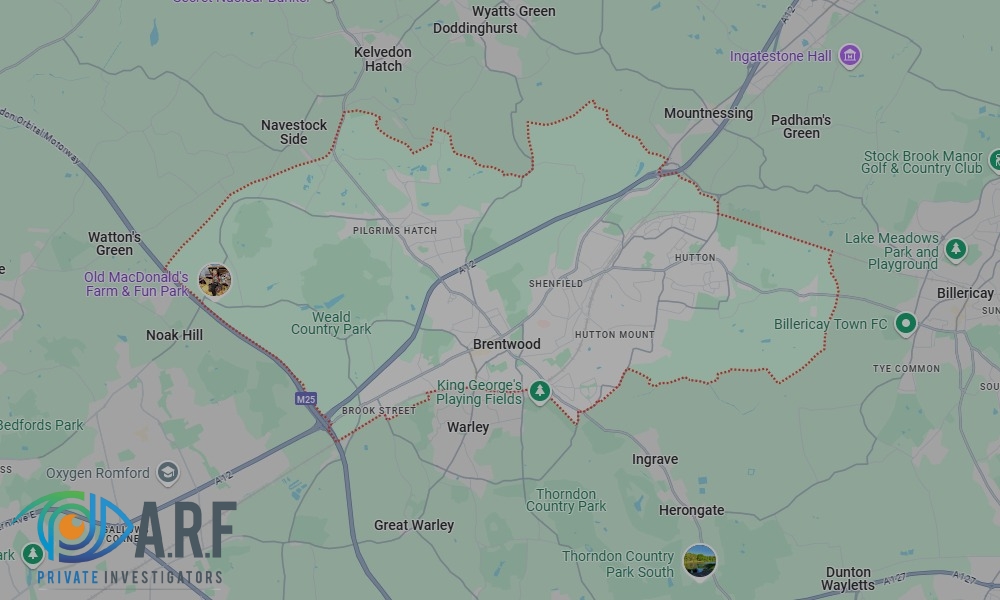 Our Private Detectives operate across Brentwood and the surrounding areas Our Private Detectives operate across Brentwood and the surrounding areas