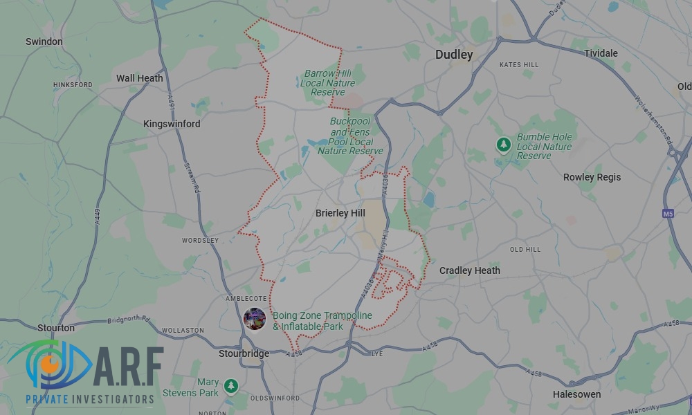 Our Private Detectives operate across Brierley Hill and the surrounding areas