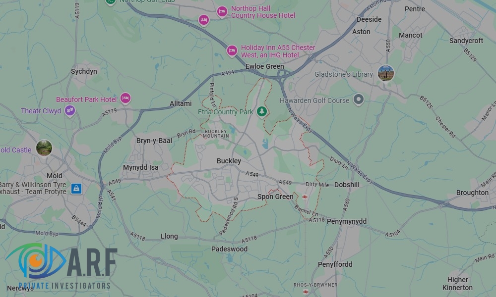 Our Private Detectives operate across Buckley and the surrounding areas