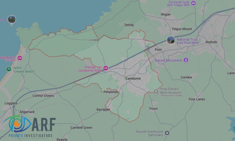 Our Private Detectives operate across Camborne and the surrounding areas