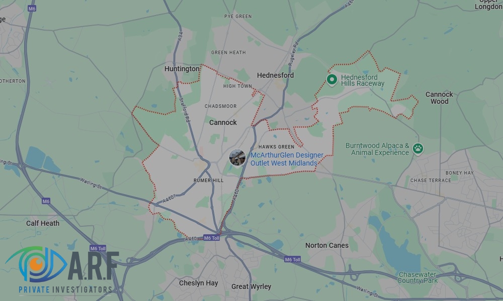 Our Private Detectives operate across Cannock and the surrounding areas Our Private Detectives operate across Cannock and the surrounding areas
