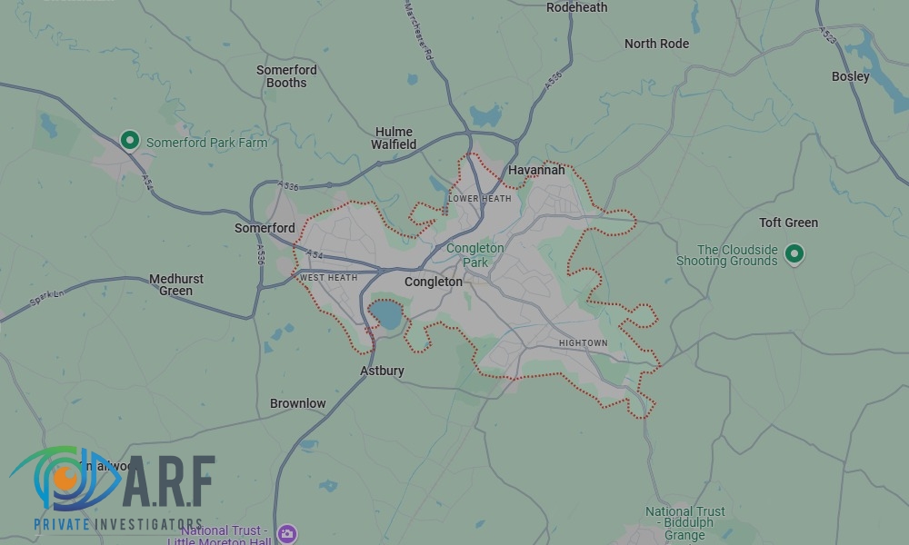 Our Private Detectives operate across Congleton and the surrounding areas Our Private Detectives operate across Congleton and the surrounding areas