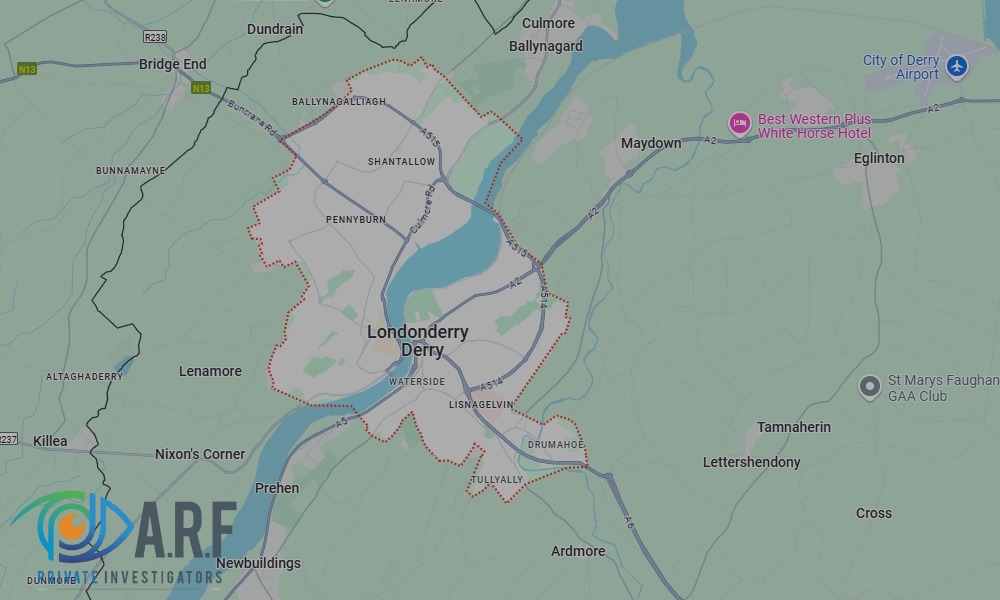 Our Private Detectives operate across Derry and the surrounding areas Our Private Detectives operate across Derry and the surrounding areas