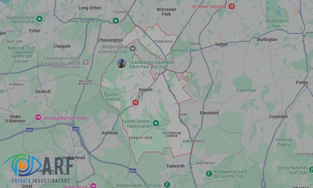 Our Private Detectives operate across Epsom and the surrounding areas