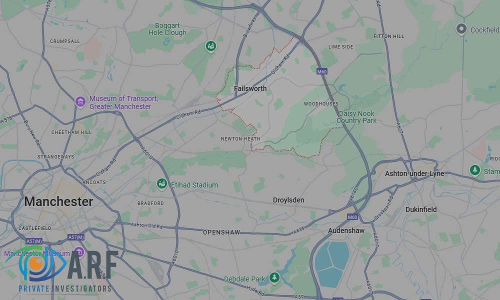 Our Private Detectives operate across Failsworth and the surrounding areas Our Private Detectives operate across Failsworth and the surrounding areas