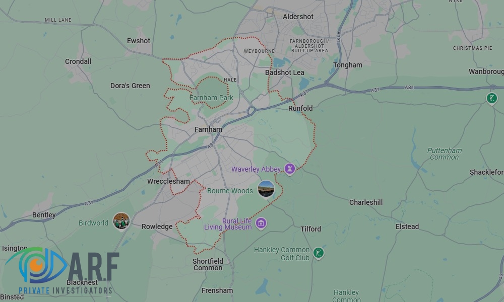 Our Private Detectives operate across Farnham and the surrounding areas