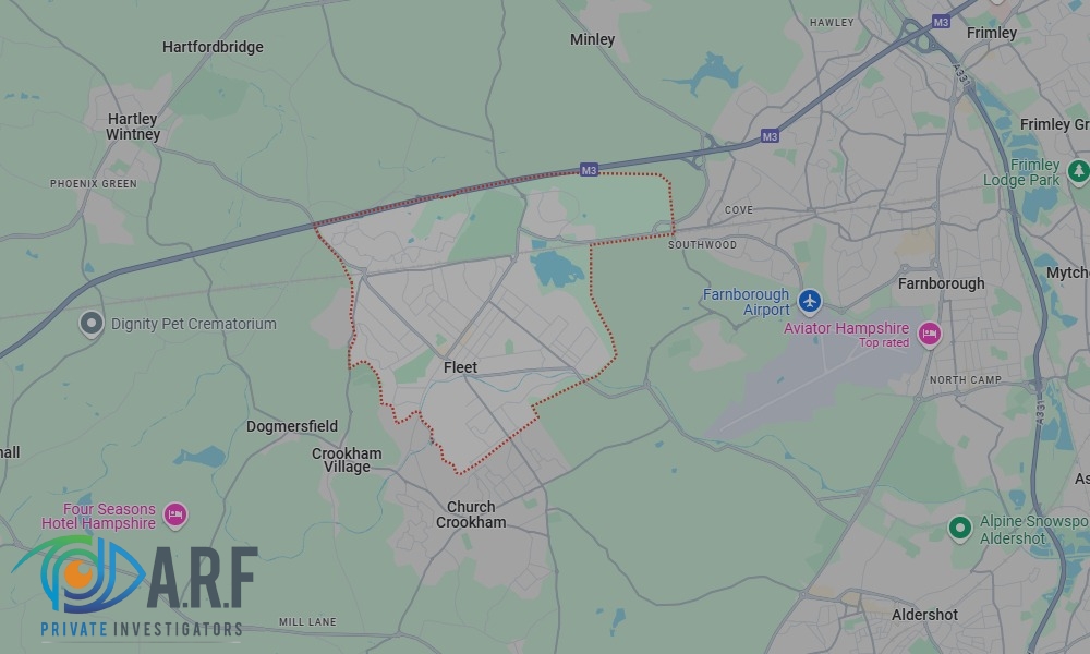 Our Private Detectives operate across Fleet and the surrounding areas Our Private Detectives operate across Fleet and the surrounding areas