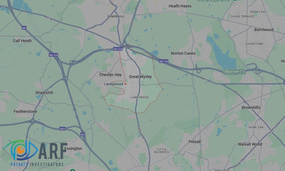 Our Private Detectives operate across Great Wyrley and the surrounding areas