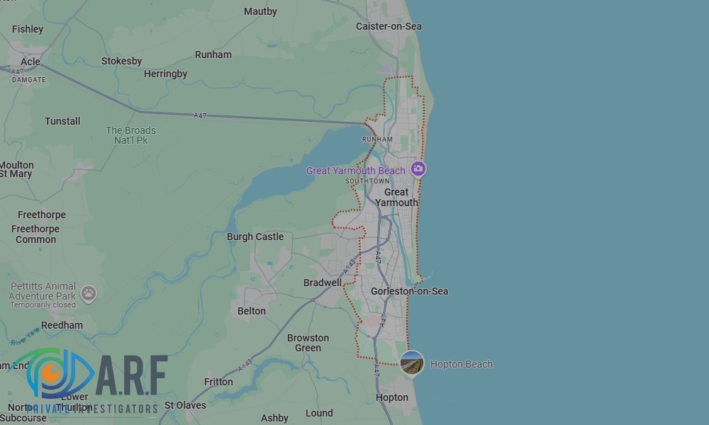 Our Private Detectives operate across Great Yarmouth and the surrounding areas Our Private Detectives operate across Great Yarmouth and the surrounding areas