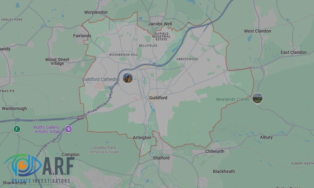 Our Private Detectives operate across Guildford and the surrounding areas Our Private Detectives operate across Guildford and the surrounding areas