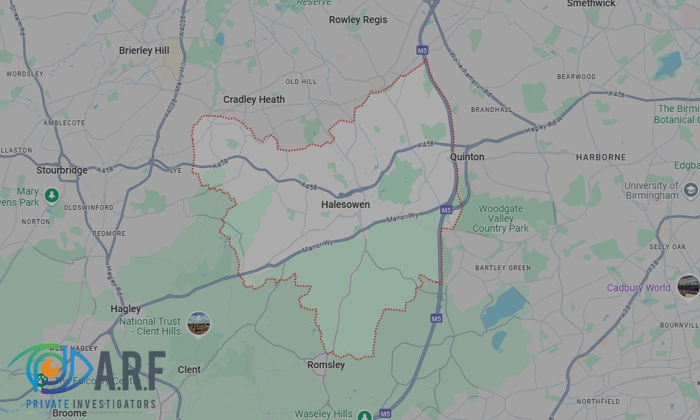Our Private Detectives operate across Halesowen and the surrounding areas