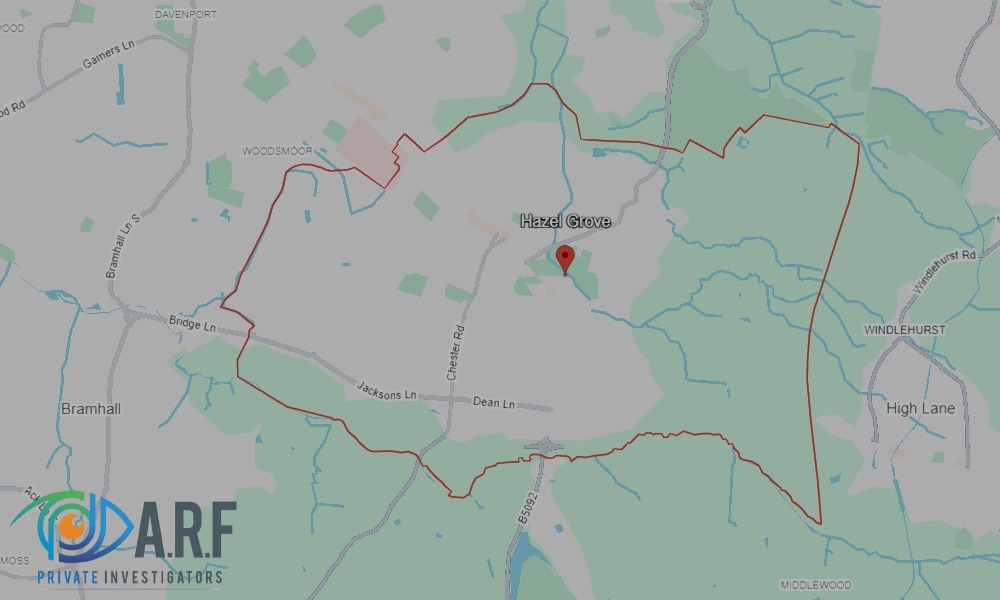Our Private Detectives operate across Hazel Grove and the surrounding areas Our Private Detectives operate across Hazel Grove and the surrounding areas