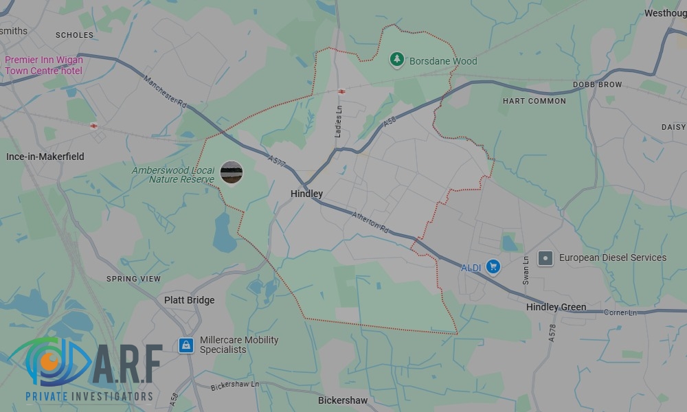 Our Private Detectives operate across Hindley and the surrounding areas Our Private Detectives operate across Hindley and the surrounding areas