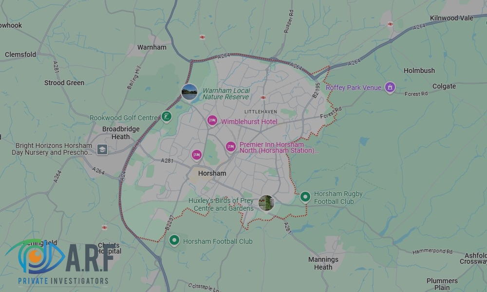 Our Private Detectives operate across Horsham and the surrounding areas Our Private Detectives operate across Horsham and the surrounding areas