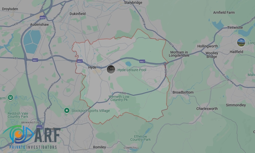 Our Private Detectives operate across Hyde and the surrounding areas Our Private Detectives operate across Hyde and the surrounding areas