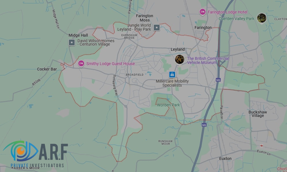 Our Private Detectives operate across Leyland and the surrounding areas Our Private Detectives operate across Leyland and the surrounding areas