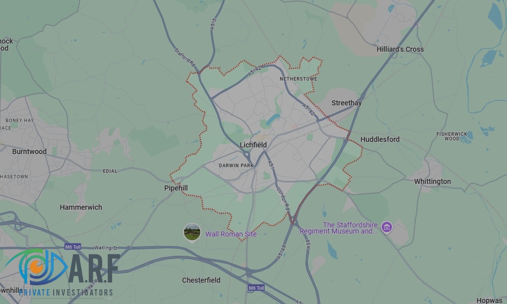 Our Private Detectives operate across Lichfield and the surrounding areas