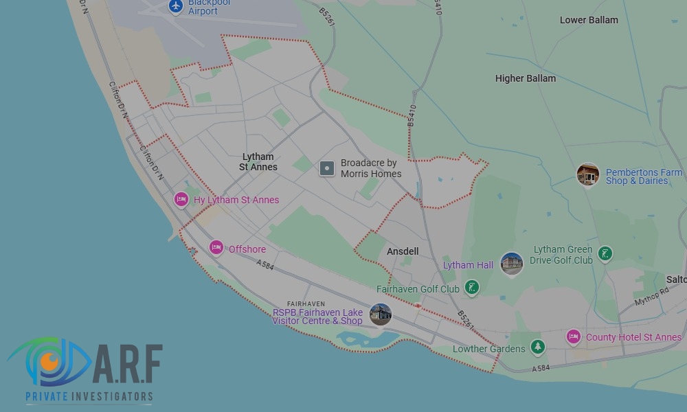 Our Private Detectives operate across Lytham St Annes and the surrounding areas Our Private Detectives operate across Lytham St Annes and the surrounding areas