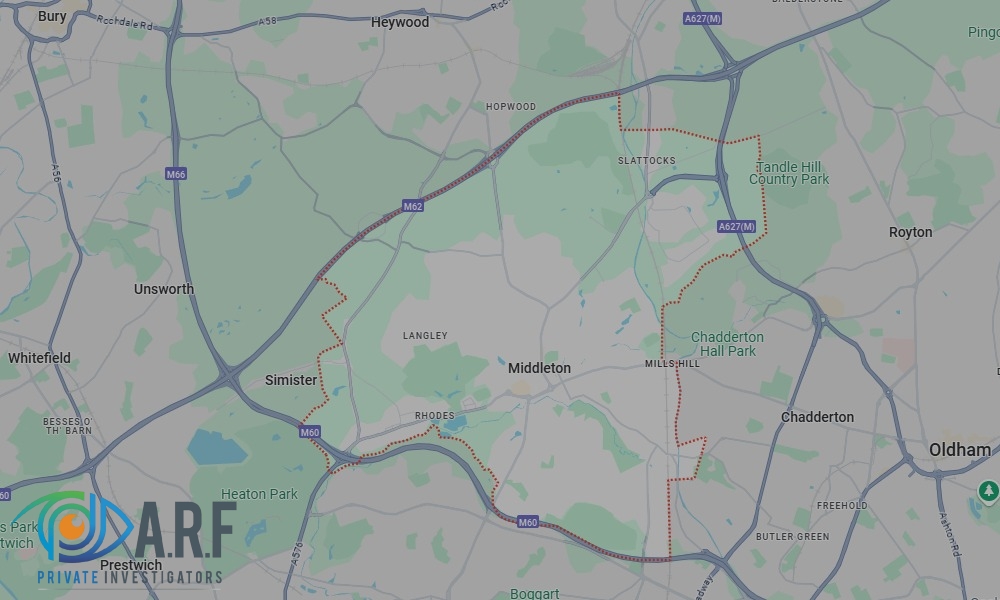 Our Private Detectives operate across Middleton and the surrounding areas Our Private Detectives operate across Middleton and the surrounding areas