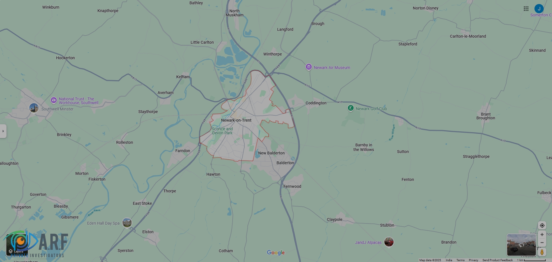 Our Private Detectives operate across Newark-on-Trent and the surrounding areas Our Private Detectives operate across Newark-on-Trent and the surrounding areas