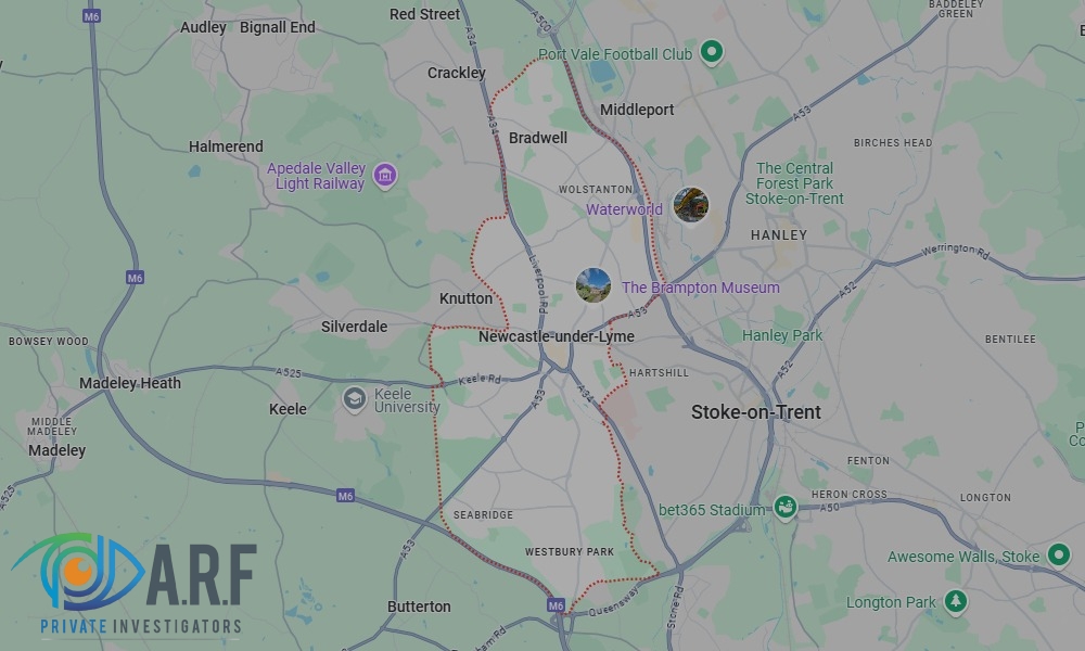 Our Private Detectives operate across Newcastle-under-Lyme and the surrounding areas Our Private Detectives operate across Newcastle-under-Lyme and the surrounding areas