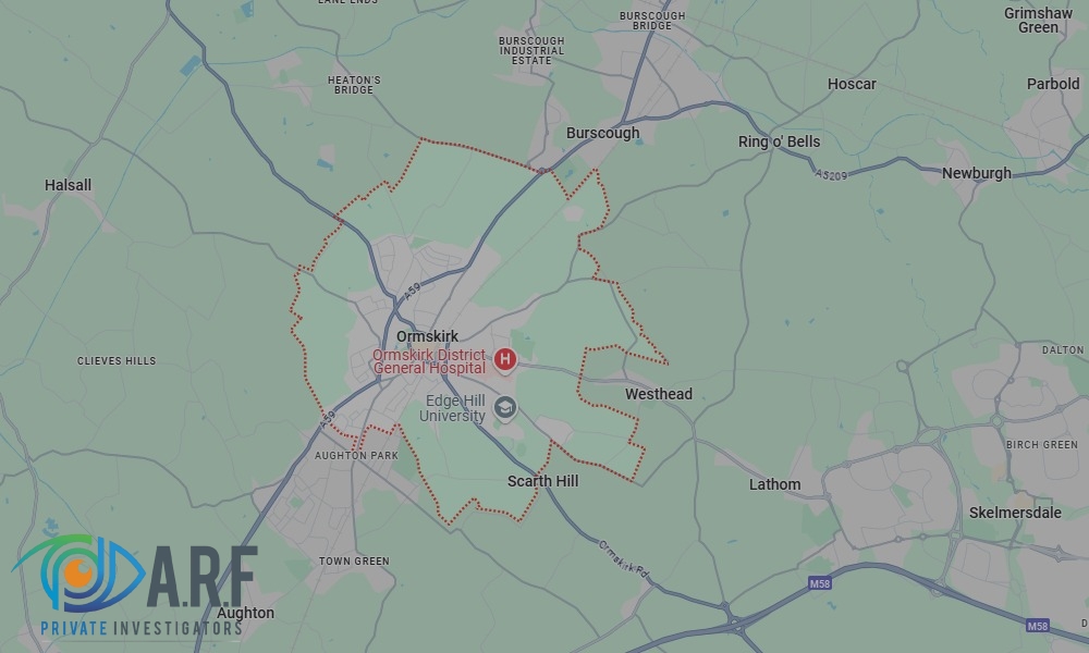 Our Private Detectives operate across Ormskirk and the surrounding areas Our Private Detectives operate across Ormskirk and the surrounding areas