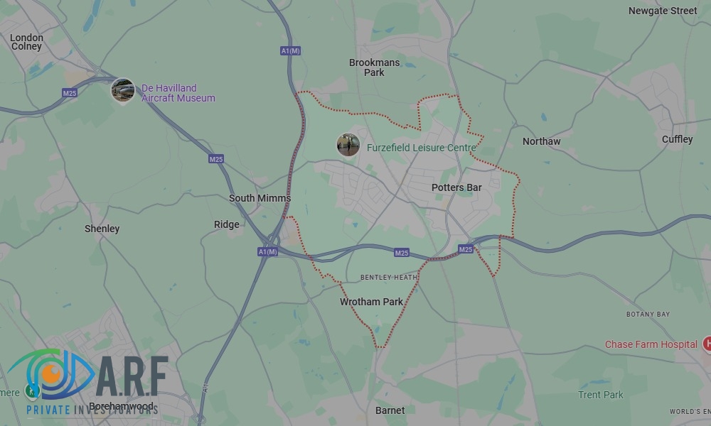 Our Private Detectives operate across Potters Bar and the surrounding areas Our Private Detectives operate across Potters Bar and the surrounding areas