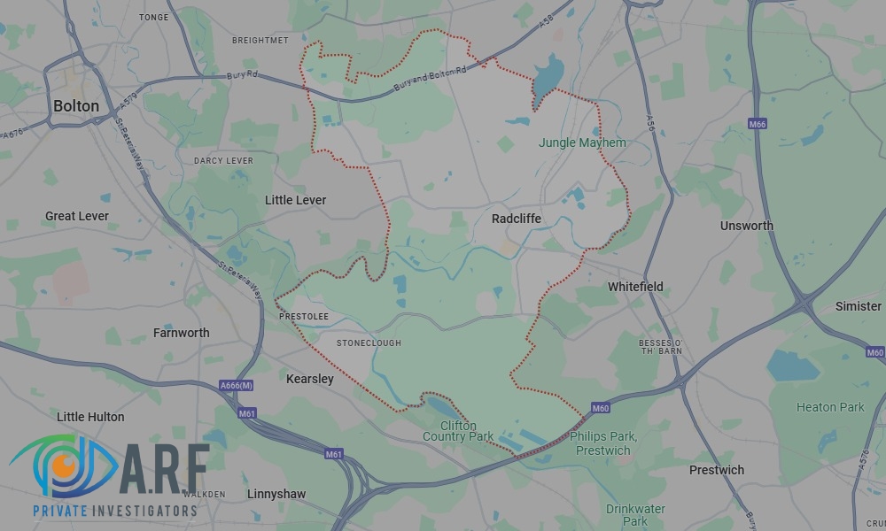 Our Private Detectives operate across Radcliffe and the surrounding areas Our Private Detectives operate across Radcliffe and the surrounding areas