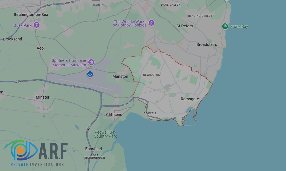 Our Private Detectives operate across Ramsgate and the surrounding areas Our Private Detectives operate across Ramsgate and the surrounding areas