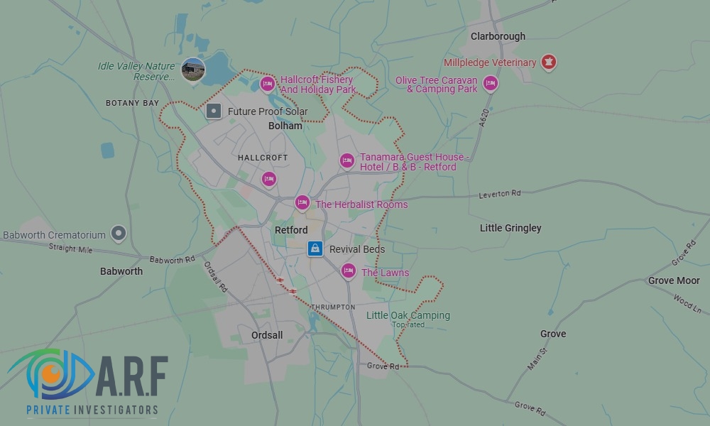 Our Private Detectives operate across Retford and the surrounding areas Our Private Detectives operate across Retford and the surrounding areas