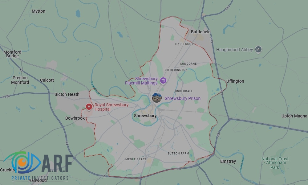Our Private Detectives operate across Shrewsbury and the surrounding areas