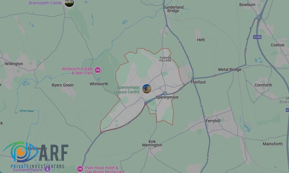 Our Private Detectives operate across Spennymoor and the surrounding areas Our Private Detectives operate across Spennymoor and the surrounding areas