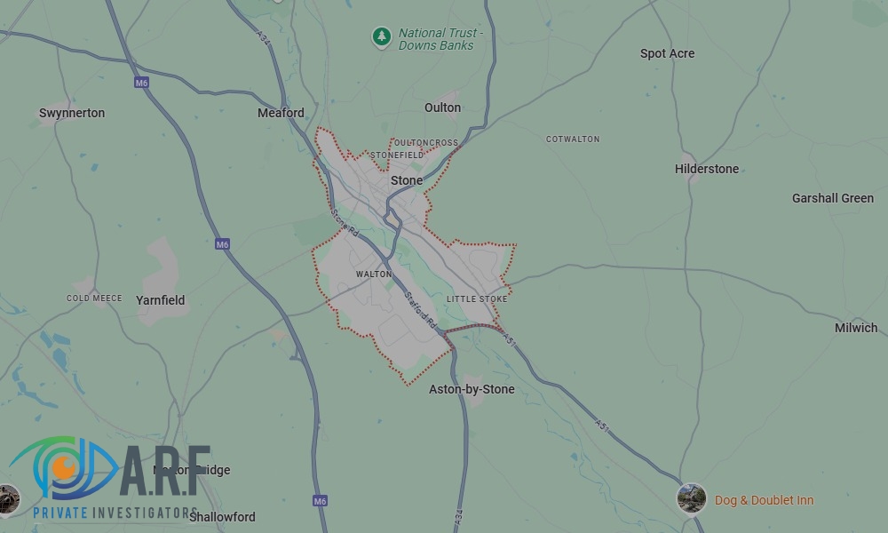 Our Private Detectives operate across Stone and the surrounding areas Our Private Detectives operate across Stone and the surrounding areas