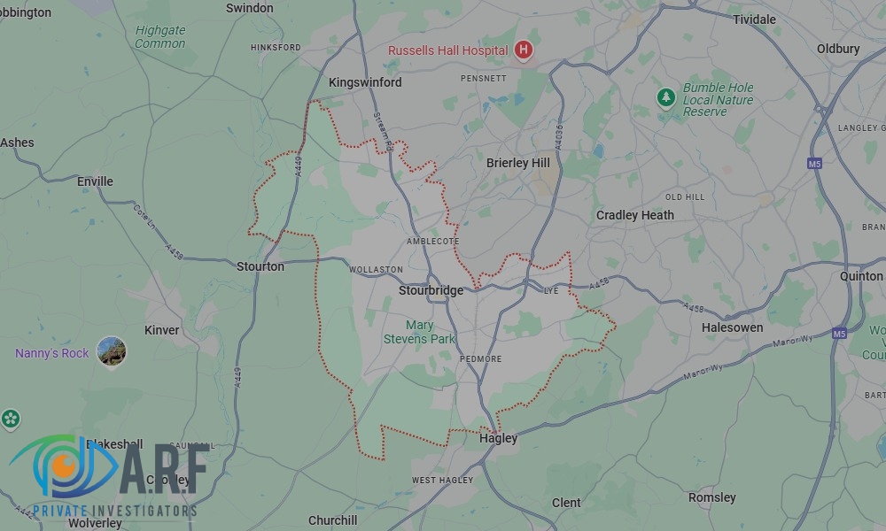 Our Private Detectives operate across Stourbridge and the surrounding areas